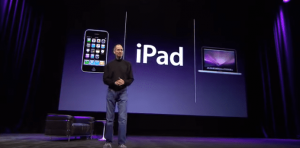 Steve Jobs announcing the iPad in 2010